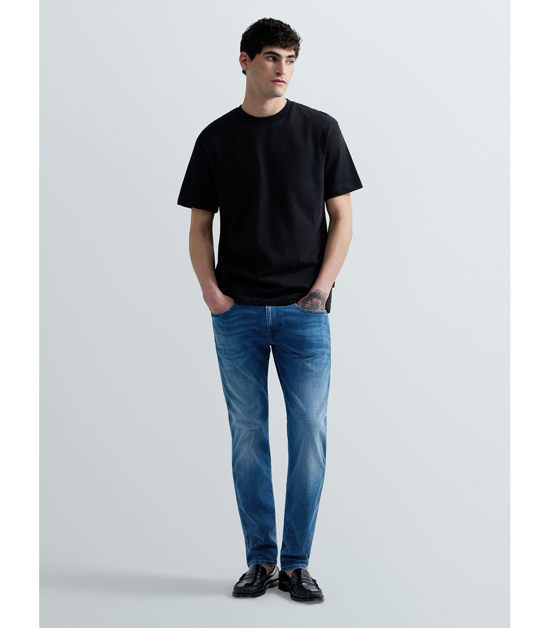 スリムフィットANBASS Hyperflex Matrix ストレッチデニム 詳細画像 ブルー 2